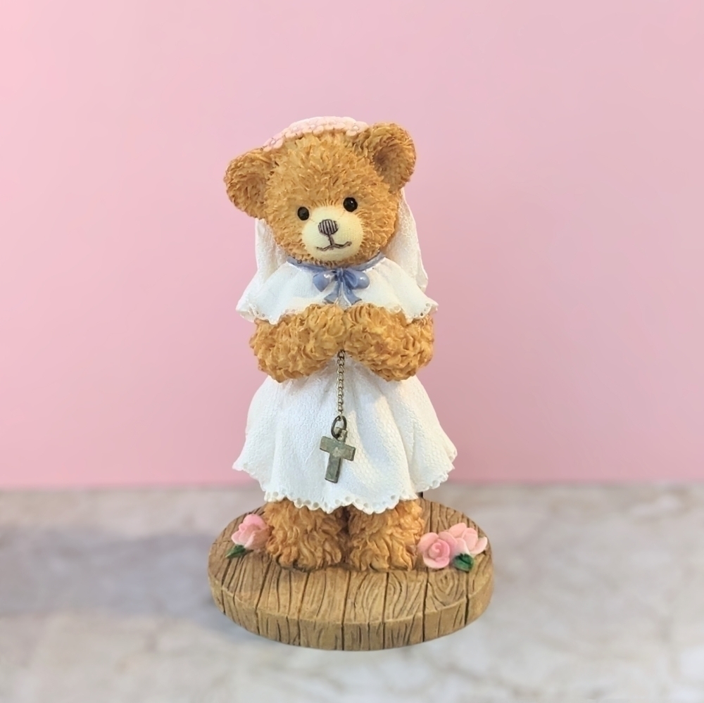 1990 Bainbridge Bears Polly Figurine First Communion Bear Religious Collectible